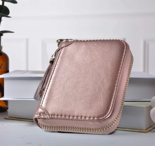 Vista 2 de Yuhan Pretty - Tarjetero de piel para tarjetas de crédito y carnet de identidad, con tecnología RFID, para mujer