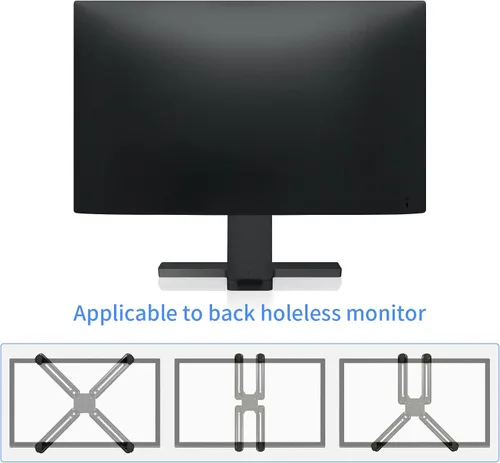 Vista 2 de Pholiten Kit de Adaptador de Soporte de Brazo de Monitor de Montaje VESA para Pantalla de 13 a 27 Pulgadas, 75mm o 100mm VESA