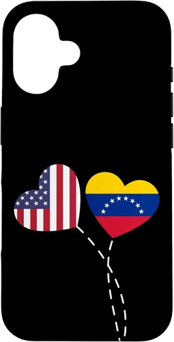Vista 31 de Funda para iPhone 13 Pro Max Loving Venezuela USA Flag Heart Venezuelan Americans Love Case