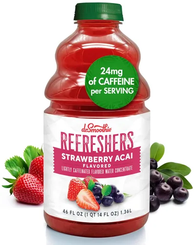 Vista 9 de Dr. Smoothie Refreshers Blood Orange Coconut Ginger – Hecho con jugo de fruta real – Concentrado de bebida, sin colores artificiales, estable