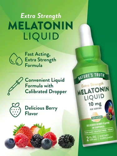 Vista 5 de Nature's Truth Melatonina líquida 10mg 2oz, 1 paquete