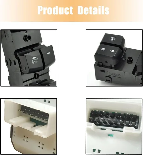 Vista 10 de 93570-3X000 Interruptor de ventana eléctrica para Hyundai Elantra 2011-2015 AUTO Down Front Left Driver Side Power Window Master Switch Button for