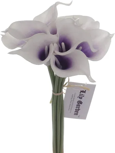 Vista 8 de Mini ramos de flores artificiales de 15 pulgadas con 10 tallos (Auroral)
