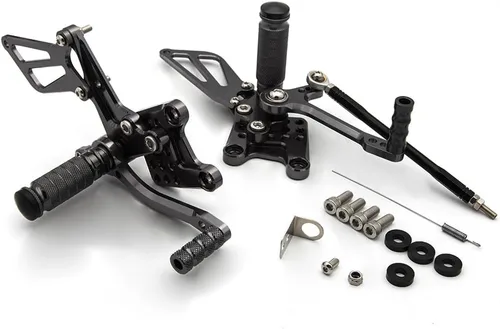 Vista 5 de PROCNC Estriberas traseras de aluminio para motocicleta Reposapiés Estriberas traseras Apoyapiés Compatible con Suzuki GSXR1000 2000 2001 2002 2003