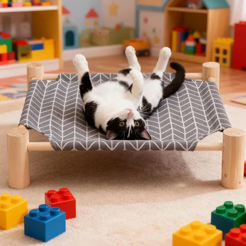 Vista 2 de Diydeg Cama elevada para perros para exteriores, cama elevada multifuncional para perros para exteriores, extraíble y lavable, cuna elevada