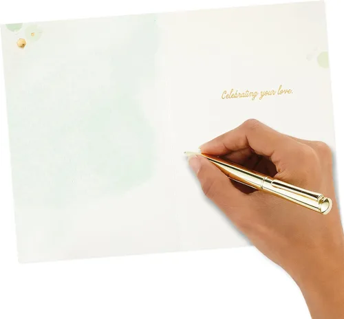 Vista 5 de Tarjeta de boda Hallmark Signature, Tarjeta de despedida de soltera, Tarjeta de compromiso (Confetti)