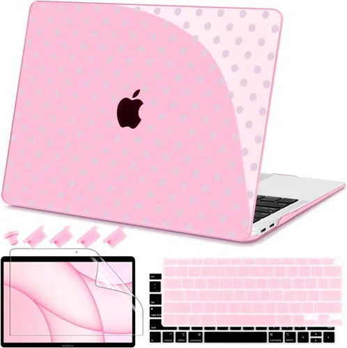 Vista 31 de Teryeefi Compatible con MacBook Air de 13 pulgadas A2337 M1 Chip A2179 A1932 (versión 2018-2020), funda protectora delgada + cubierta de teclado