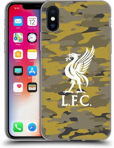 Vista 54 de Head Case Designs Funda de gel con licencia oficial del Liverpool Football Club Away Colourways Crest Camou [protección de grado militar] compatible