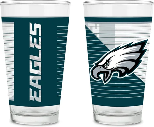 Vista 11 de Rico Industries NFL Football Main - Juego de 2 vasos clásicos de 16 onzas con logotipo impreso digitalmente, apto para lavavajillas NFL Football