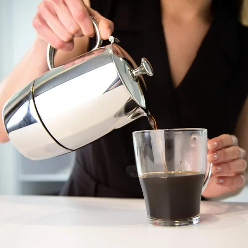 Vista 7 de VeoHome Cafetera espresso para estufa - l olla de inducción de acero inoxidable con múltiples estufas (10.1 fl oz)