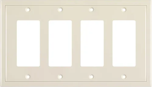 Vista 81 de Henne Bery Placa decorativa de pared con borde moderno, tapa de tomacorriente para cubrir enchufe, aleación de zinc maciza duradera