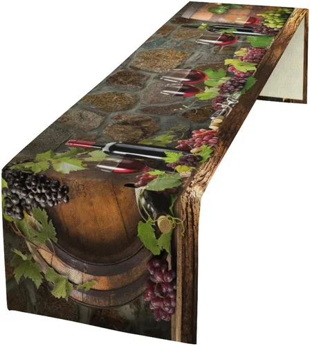 Vista 42 de Camino de mesa de lino de algodón, cuchillo de cocina occidental, tenedor, colección de mesa rectangular, desierto salvaje oeste americano