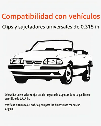 Vista 4 de Lantee Clips de coche – 10 piezas universales de nailon plástico remache clips de sujeción de 0.315 in