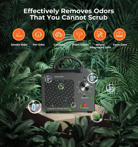Vista 2 de Generador de ozono de 48,000 mg, máquina comercial de ozono para eliminación de olores, desodorizante purificador de aire ionizador de O3 de alta