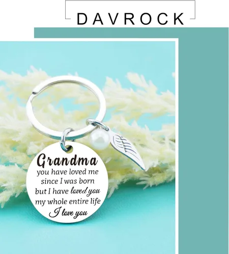 Vista 6 de Birthday Gifts For Grandma Grandmother Keychain From Grandchildren Granddaughter Grandson Stocking Stuffers