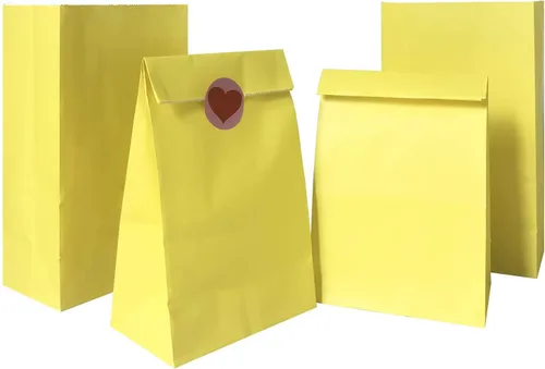 Vista 14 de Artseen Bolsas de papel de recuerdo de fiesta para fiestas y celebraciones, bolsas de papel tratadas de 5.10 x 3.10 x 9.4 pulgadas (24 unidades)