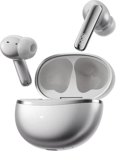 Vista 9 de QCY MeloBuds N70 Auriculares inalámbricos híbridos adaptativos con cancelación activa de ruido, Bluetooth 6.0 con 6 micrófonos para llamadas claras