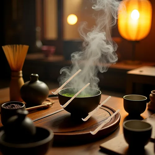 Vista 8 de 4 cucharadas de bambú de matcha, cuchara de bambú para matcha japonés, Chashaku, cuchara de té verde enganchada, utensilios de ceremonia de té