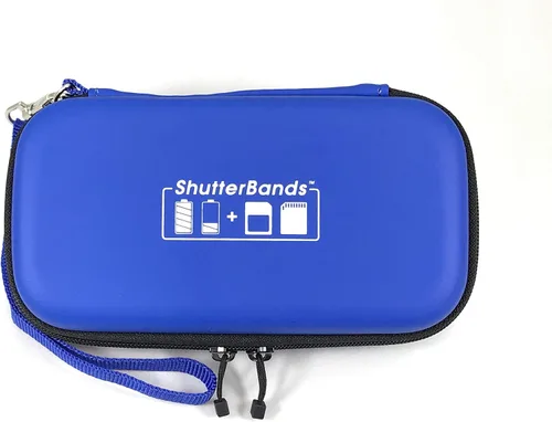 Vista 3 de Baterías + Funda para tarjetas compatible con baterías FujiFilm NP-W126S (azul)