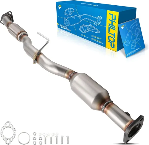 Vista 68 de PHILTOP Convertidor Catalítico de Ajuste Directo para Murano 2009 2010 2011 2012 2013 2014 3.5L, Cáscara de Acero Inoxidable Aluminio 203-1010