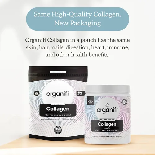 Vista 3 de Organifi Colágeno en polvo – Cabello más lleno, uñas más fuertes y piel radiante – Repone y reconstruye tu cuerpo – Péptidos multicolágeno