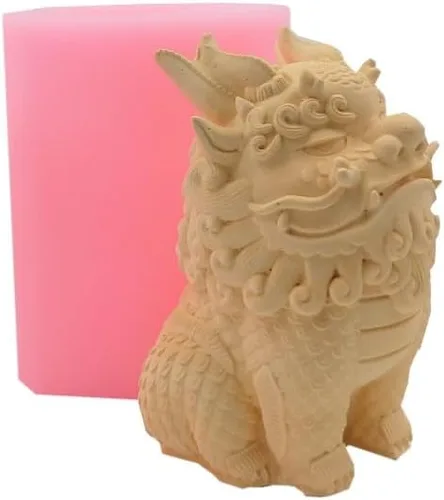 Vista 3 de Oso hecho a mano vela decoración cilíndrica vela molde resina epoxi aromaterapia yeso hormigón escultura molde silicona