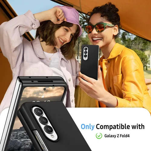 Vista 4 de Funda para Samsung Galaxy Z Fold 4, funda de silicona para Galaxy Z Fold 4 de silicona suave líquida Slim Fit a prueba de golpes Funda protectora