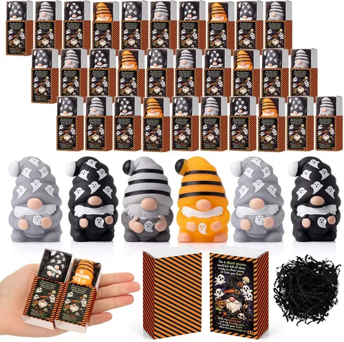 Vista 26 de 10 juegos de bolas de estrés cálidas de Halloween con cajas mezcladas 5 Beige