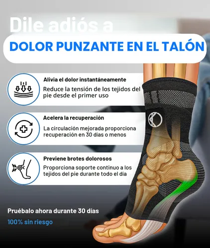 Vista 3 de Koprez Manga para fascitis plantar, alivio de la fascitis plantar, calcetines de fascitis plantar, manga de compresión de tobillo, soporte