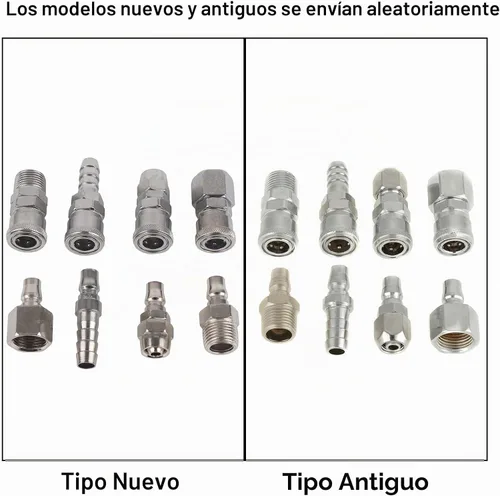 Vista 3 de Conector rápido para manguera de compresor, accesorio de manguera neumática, 8 piezas de conector de manguera, BSP 1/2 pulgada, manguera