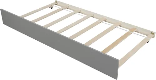 Vista 7 de Harper & Bright Designs Marco de cama doble con cama nido, plataforma para niños, cama doble con cama nido extraíble, madera maciza, no necesita