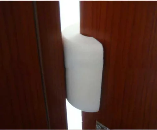Vista 8 de COOLHOOD Protector de puerta para puerta, tope de puerta de seguridad, espuma NBR suave para mantener la puerta abierta, sirve como protector