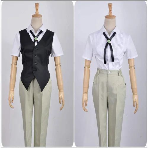 Vista 5 de Cos-Animefly Anime Bungo Stray Dogs Osamu Dazai Cosplay traje largo gabardina Halloween fiesta traje para hombres mujeres