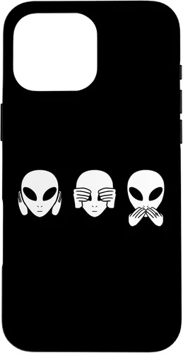 Vista 19 de Alien See Hear Speak No Evil Funny Extraterrestrial Space Case for iPhone 17