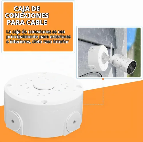 Vista 8 de OSALADI Soporte de cámara de seguridad hemisférica para montaje en techo, protector de cable resistente a la intemperie, caja de cubierta de alambre