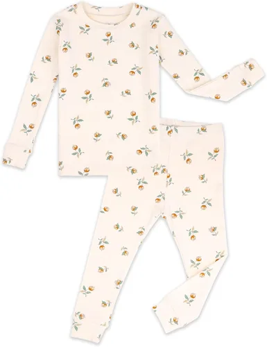 Vista 28 de moimoln 6M-8Y Pijama floral para bebé y niña pequeña, suave, modal, algodón, transpirable, ajustado, manga larga, conjunto de ropa de dormir A_baya