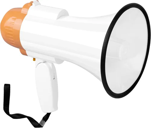 Vista 9 de Altavoz Megáfono Portátil de 30 Vatios con Voz, Sirena/Alarma y Grabación de 240S con Control de Volumen y Correa Verde azulado.