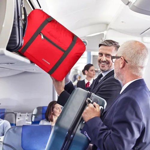 Vista 4 de F.FETIVIN Bolsa de viaje para artículos personales de 18 x 14 x 8 pulgadas para Spirit Airlines, ligera, bolsa de lona impermeable para gimnasio