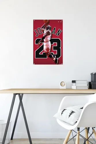 Vista 5 de Michael Jordan - Póster de pared de jersey con alfileres con licencia