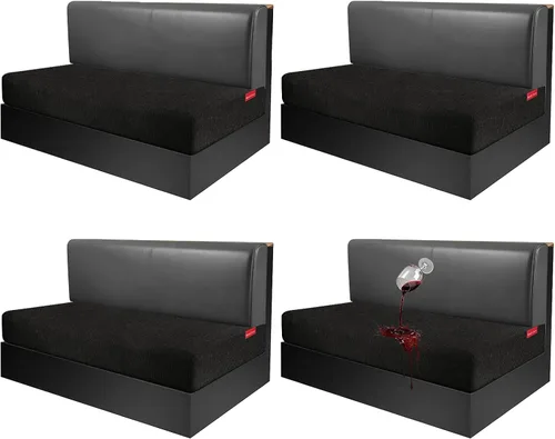 Vista 35 de Fundas de cojín impermeables para sofá, funda elástica lavable con diseño elástico antideslizante, protector de muebles para mascotas y niños