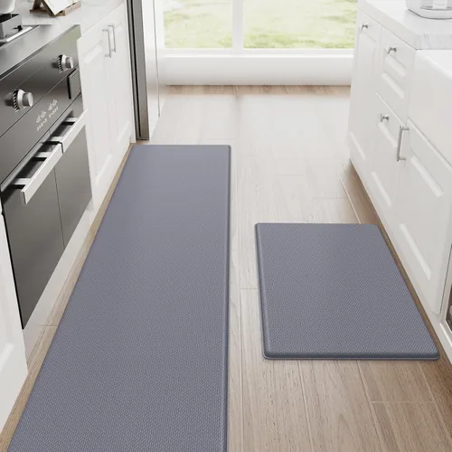 Vista 33 de StepRite Tapetes de cocina, 2 tapetes acolchados, antifatiga, para piso, de escritorio, antideslizante, impermeables, oficina, alfombras de 17.3 x