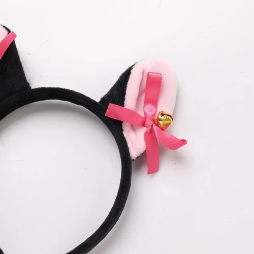 Vista 6 de AWIBMK Disfraz con temática de animales para niñas pequeñas, falda de tul con orejas, diadema, pajarita y cola para Halloween y cosplay