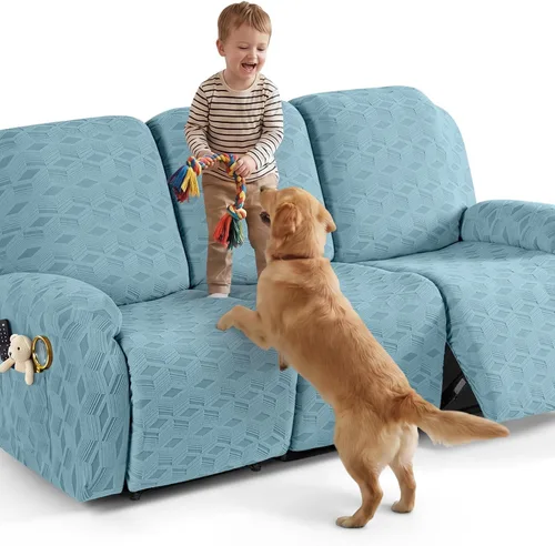 Vista 48 de TAOCOCO Funda para Reclinable de 3 Piezas, Fundas para Silla Reclinable, Funda Elástica de Jacquard para Silla Reclinable, Protector de Muebles