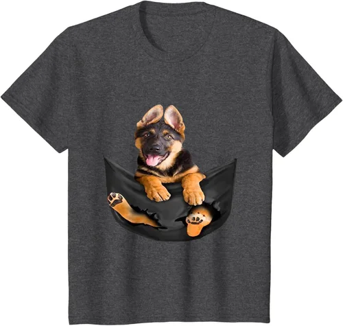 Vista 26 de Dog Lovers Gifts - Camiseta divertida con cara de perro con bolsillo, Negro, S