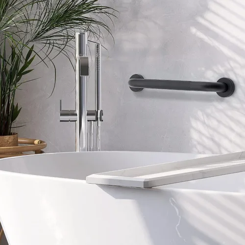 Vista 7 de Barras de agarre de 24 pulgadas y 1.25 pulgadas de diámetro para bañeras y duchas, mango de ducha para ancianos, barras de agarre