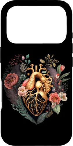Vista 30 de Anatomical Heart and Flowers for Your Love Case for iPhone 17