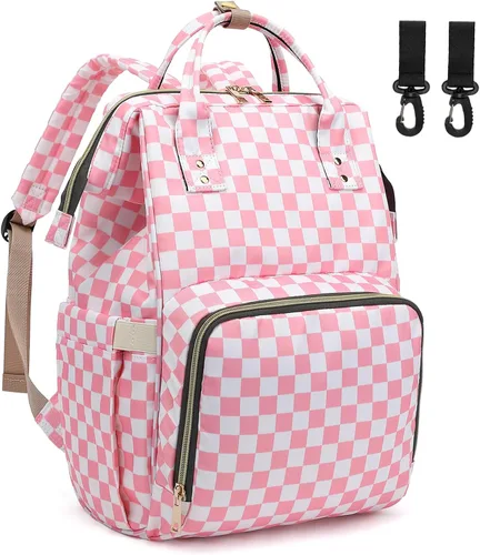 Vista 7 de Mochila para pañales para bebé, mochila de gran capacidad, impermeable, para maternidad, viajes, con correas para cochecito, Gato, Classic