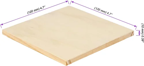 Vista 2 de JOIKIT Paquete de 20 paneles de lienzo de madera de 4.7 x 4.7 pulgadas, tablero de lienzo de madera de 0.3 in de grosor, tableros de pintura