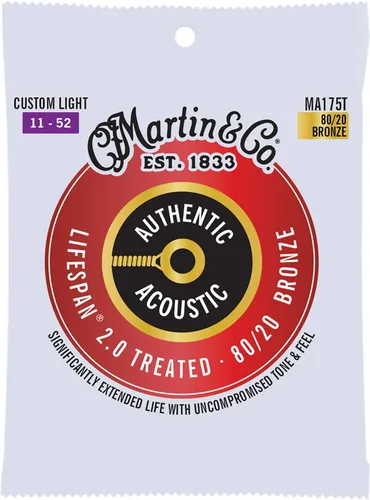 Vista 10 de Martin - Cuerdas de guitarra acústica auténticas - Tratadas con Lifespan 2.0
