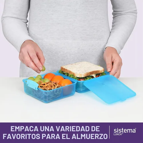 Vista 2 de Sistema Cubo de almuerzo, colores surtidos, 1.4 litros Colores surtidos (sólidos)